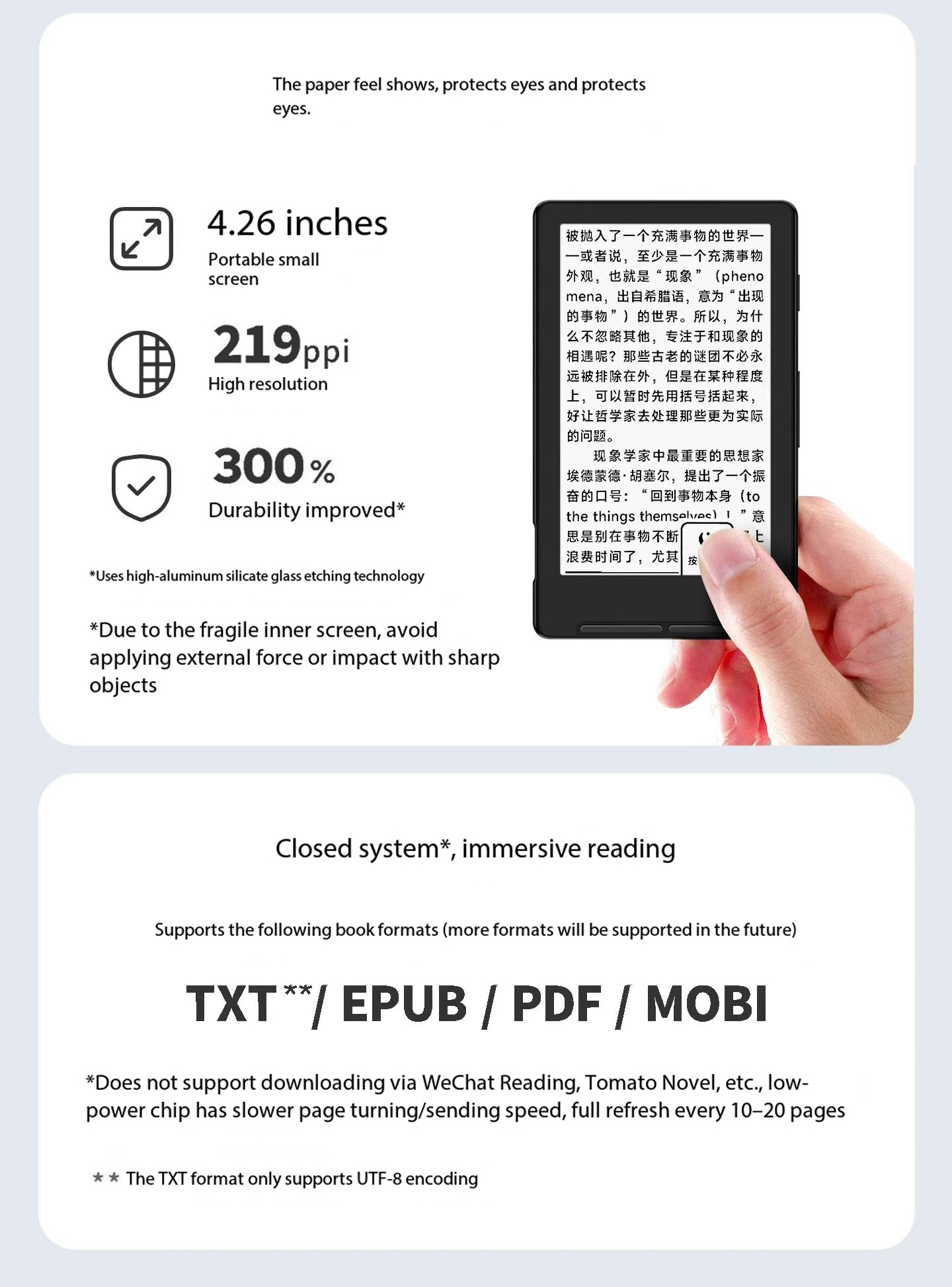 In stock XTEINK x4 Small Reader - Ultra-portable, Magnetic Attachment ...