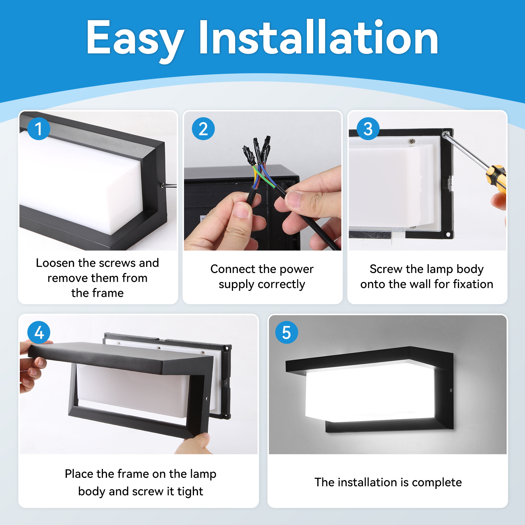 Modern Style LED Outdoor Wall Light IP65 Waterproof Wall Light 3000K ...