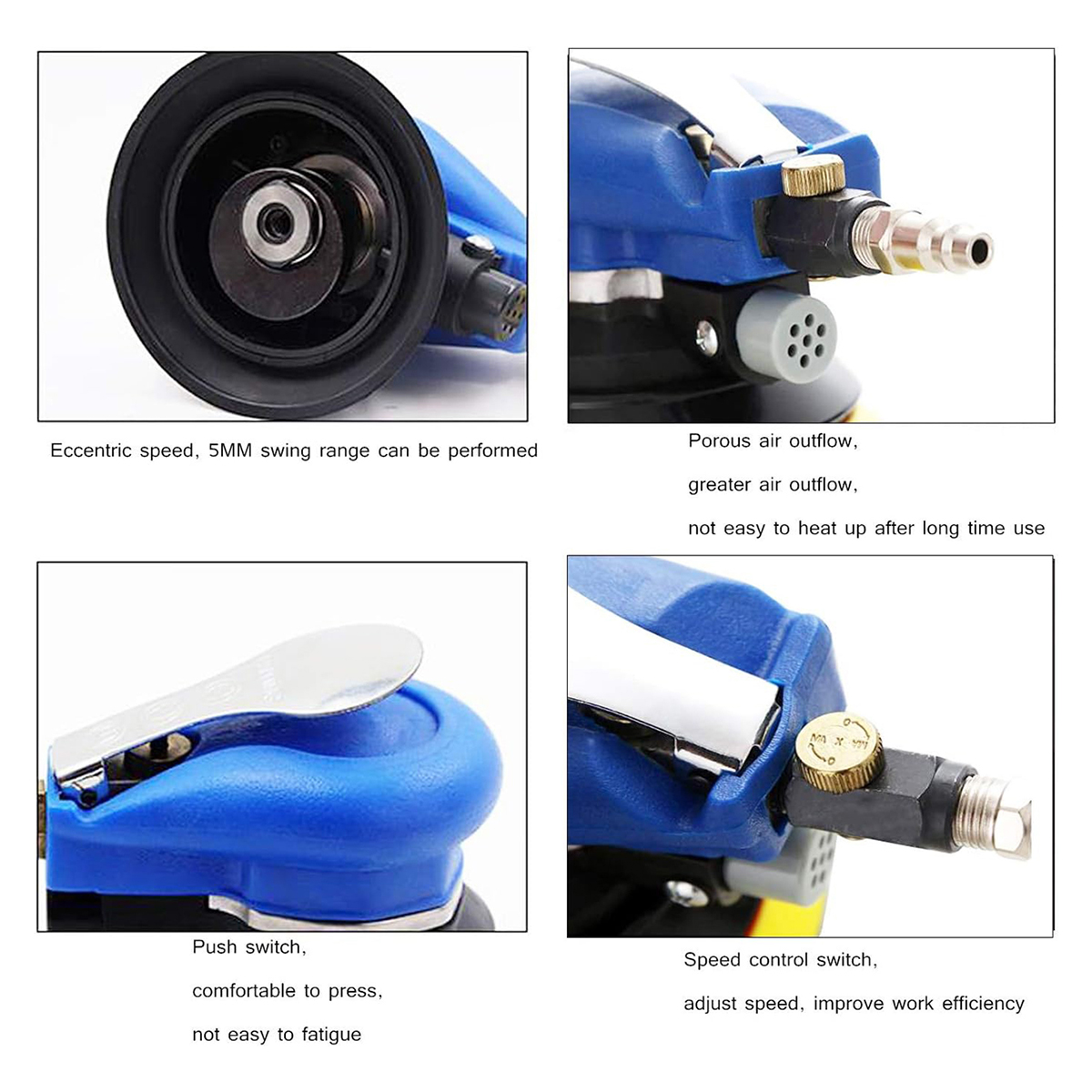 5 inch Pneumatic Sanding Machine Air Sander Polish Machine Car Polisher ...