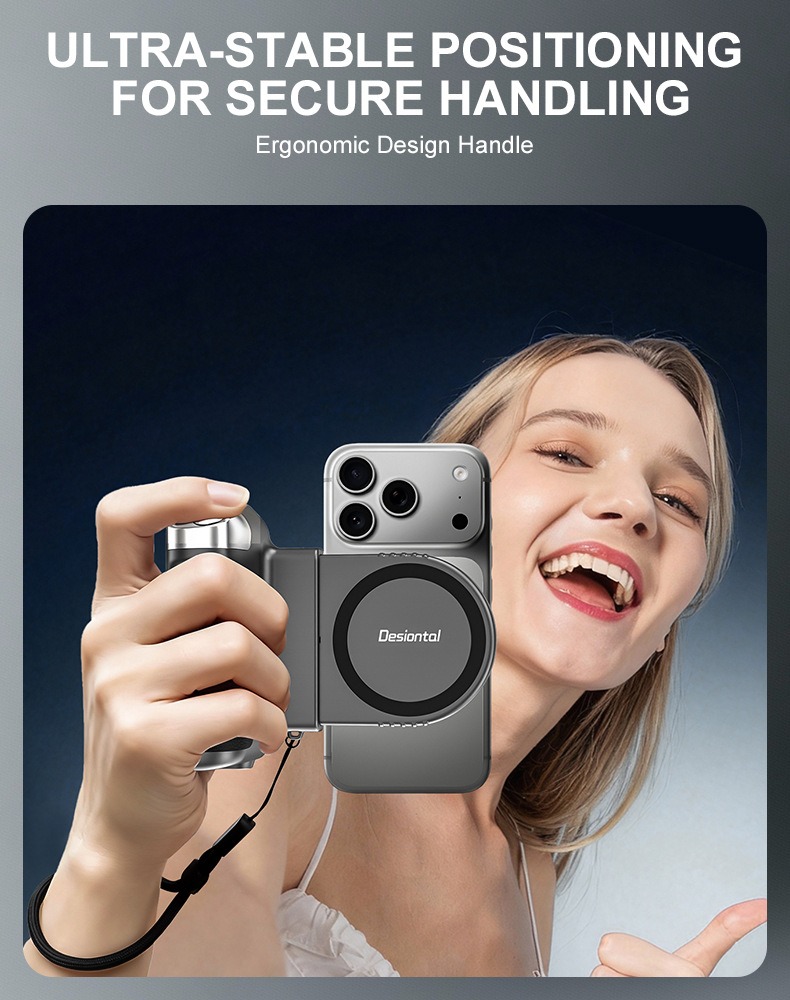 Magnetic Phone Camera Grip, with Remote Control Compatible for iPhone ...
