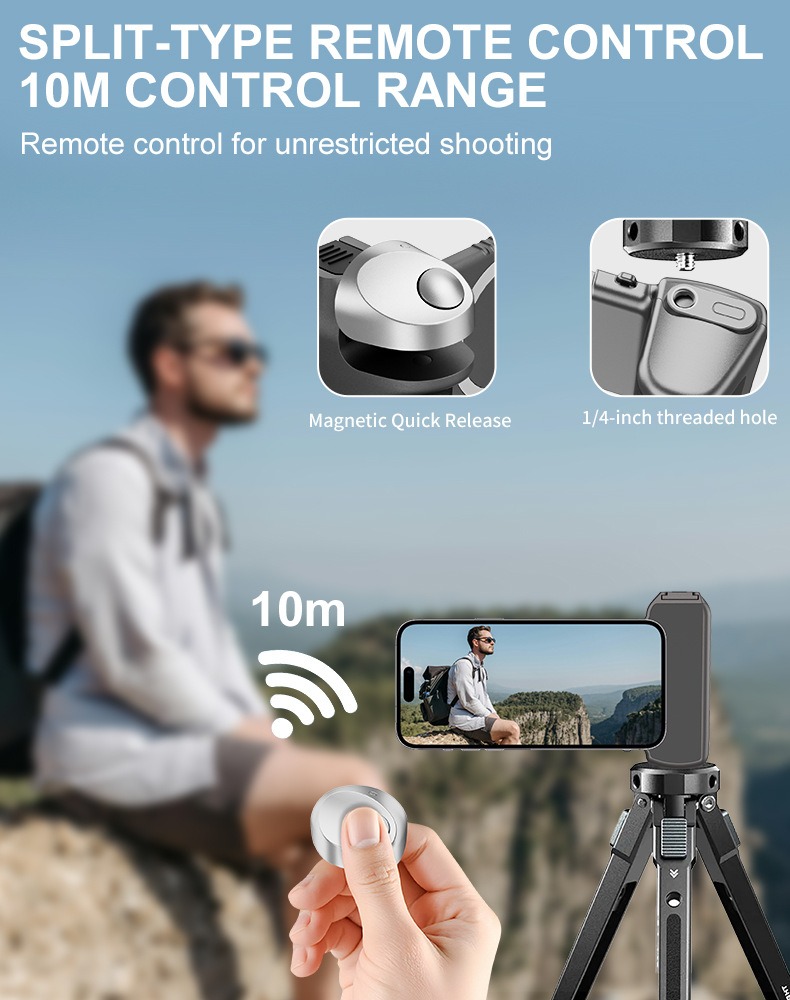 Magnetic Phone Camera Grip, with Remote Control Compatible for iPhone ...