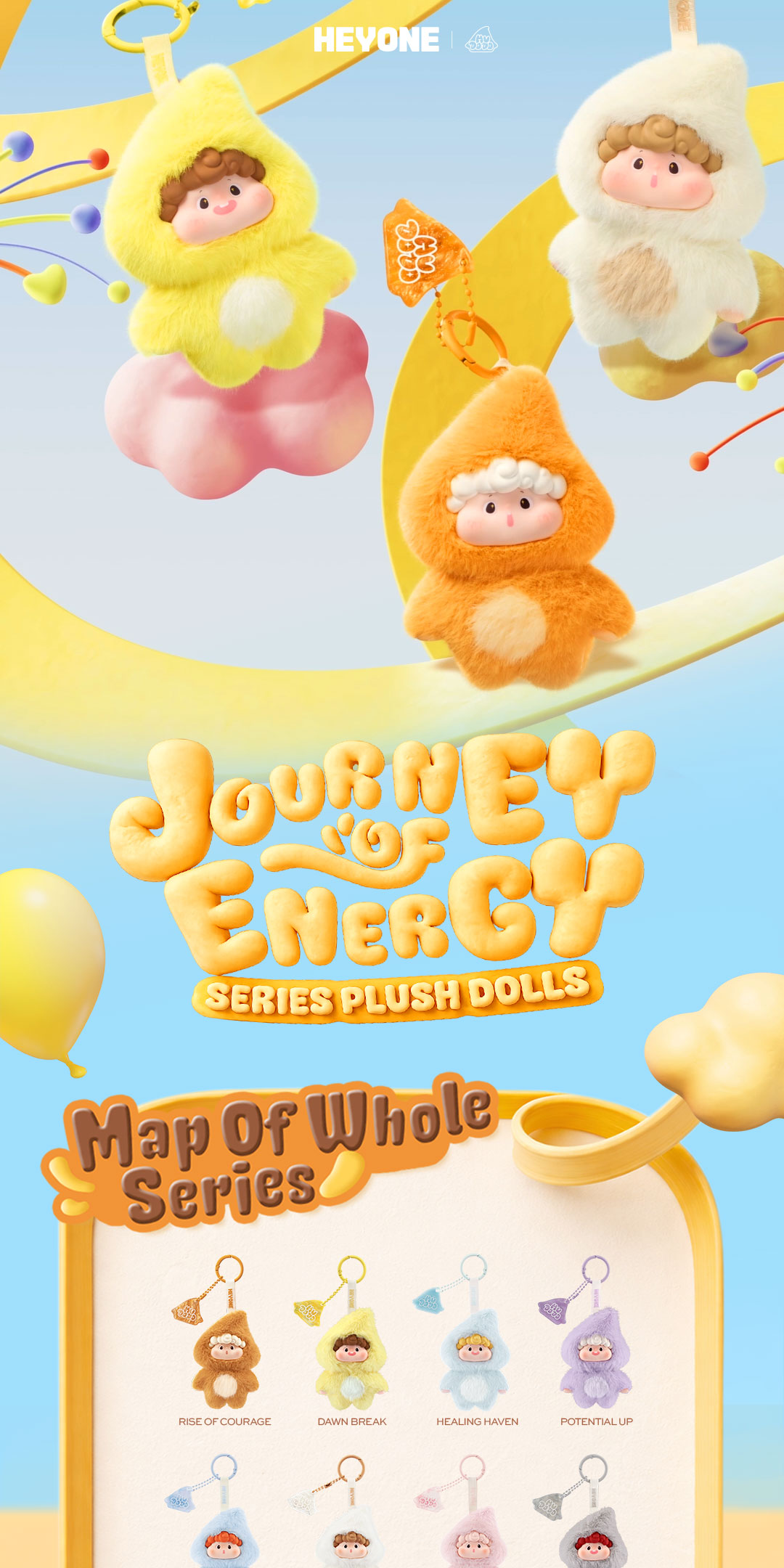 Heyone HUDODO-Journey of Energy Series MINI PlushFigure Action Figure ...