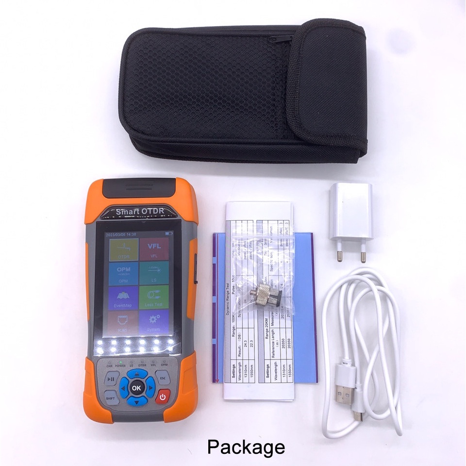 HJ1000 Mini OTDR Fiber Optic Reflectometer 1310/1550nm 24/22dB With VFL ...