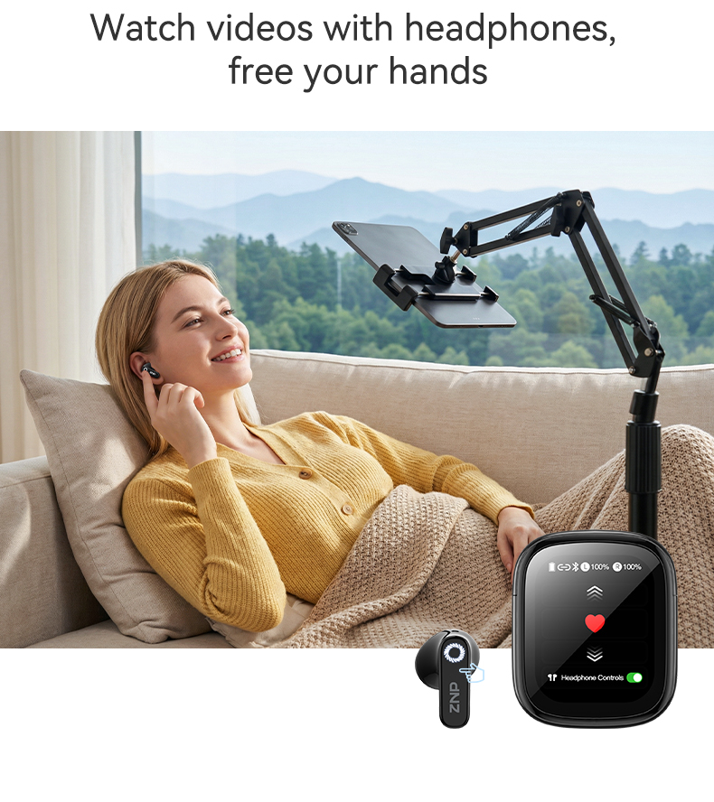 ZNP N02 AI Translation Headphones Bluetooth 6.0 headsets Translate 134 ...