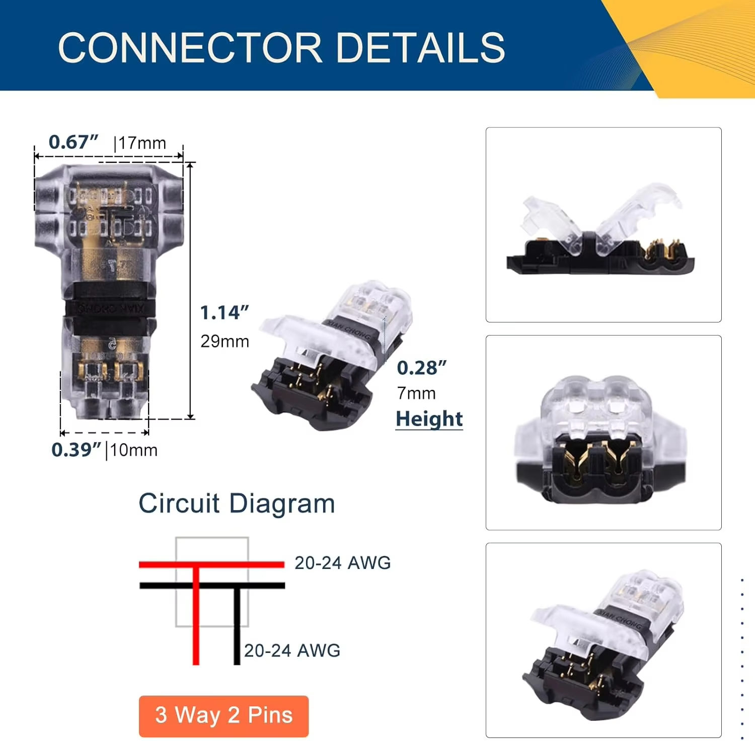 🔥Local Stock🔥50PCS T1 T2 Quick Connect Wire Cable Connectors, T Type ...