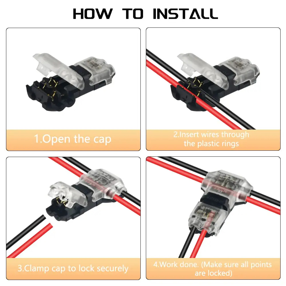 🔥Local Stock🔥50PCS T1 T2 Quick Connect Wire Cable Connectors, T Type ...