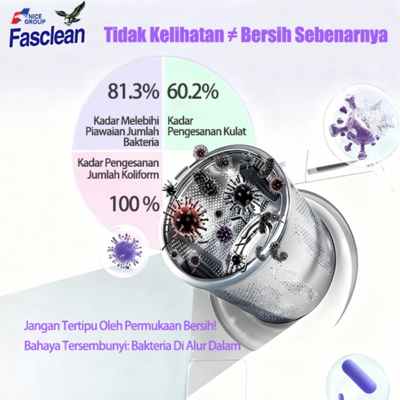Fasclean 8 In 1 Washing Machine Cleaner Efficient Cleaning (250ml ...