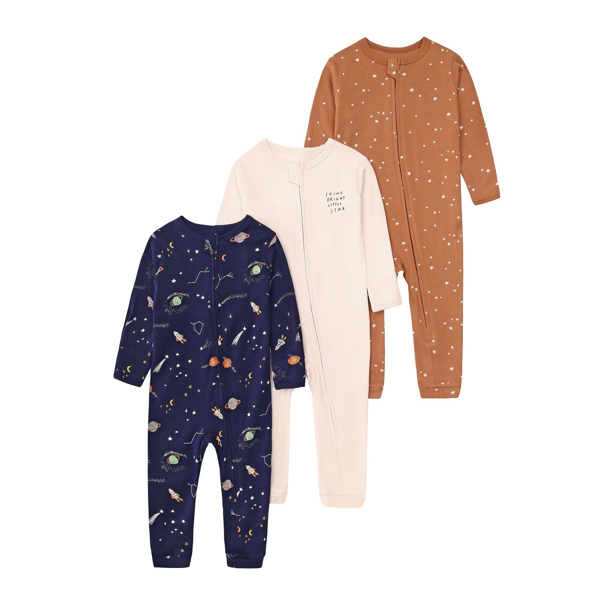 3pc Zipper Baby Boy Girl Clothes Long Sleeve Spring and Autumn Clothing ...
