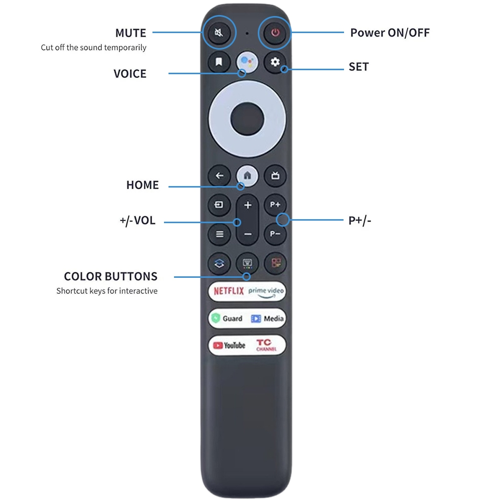 TCL Voice Command TV Remote Control remote tcl smart tv RC902V FMR6 ...