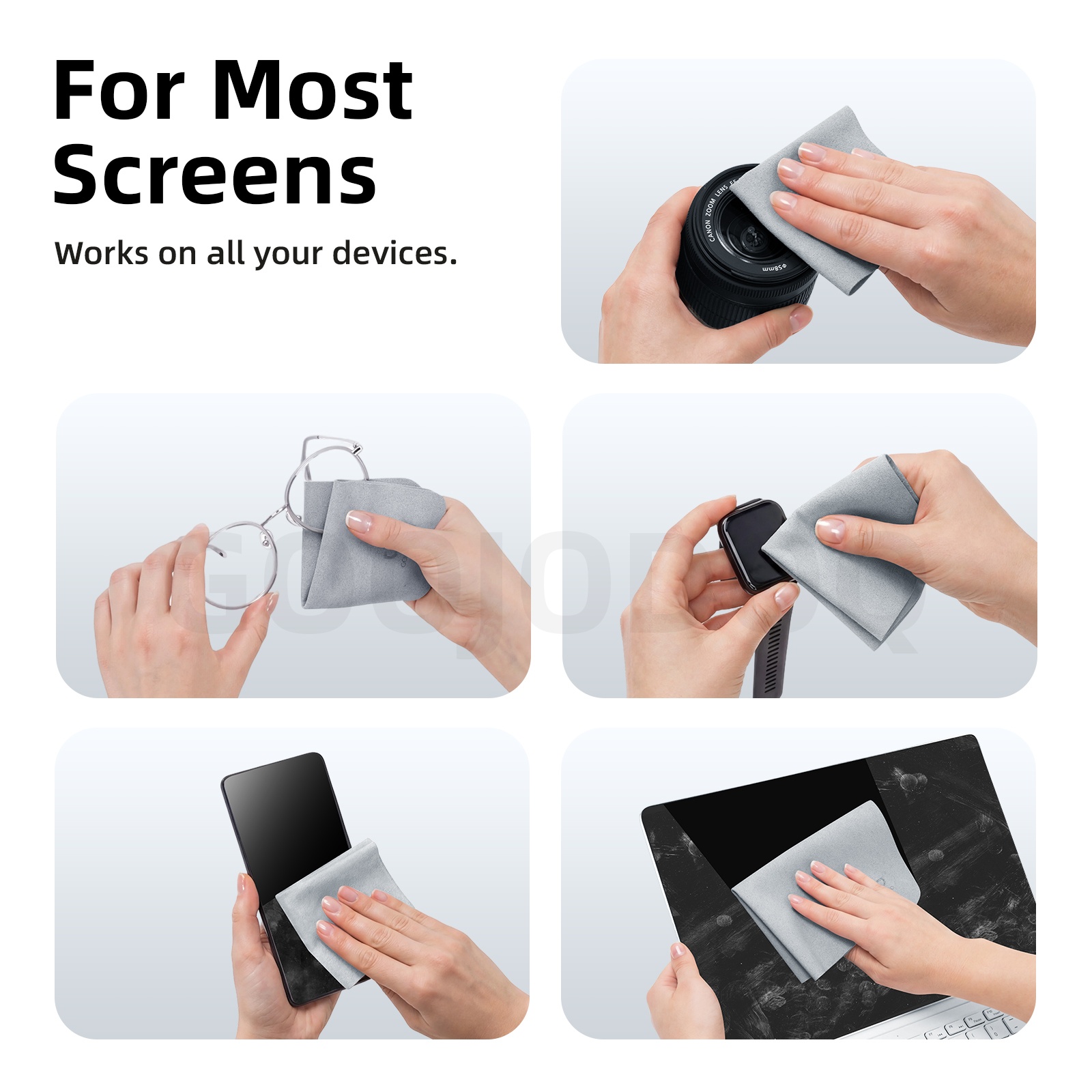 GOOJODOQ Screen Cleaning Cloth Multi-Device Cleaning Easy to Wash ...