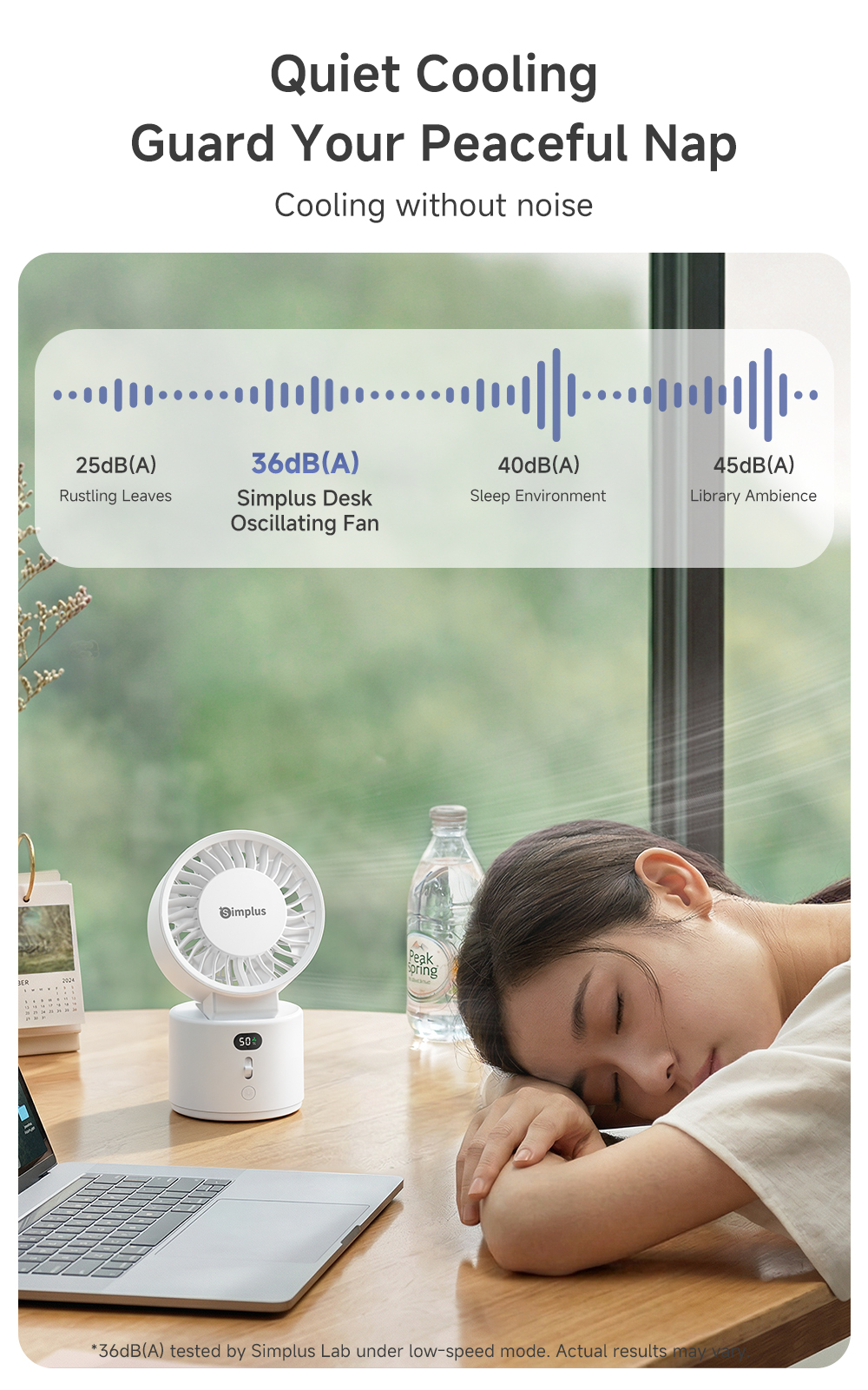 【Exclusive】Simplus Desk Fan丨8,5H Long Battery丨Library Applicable Ultra ...