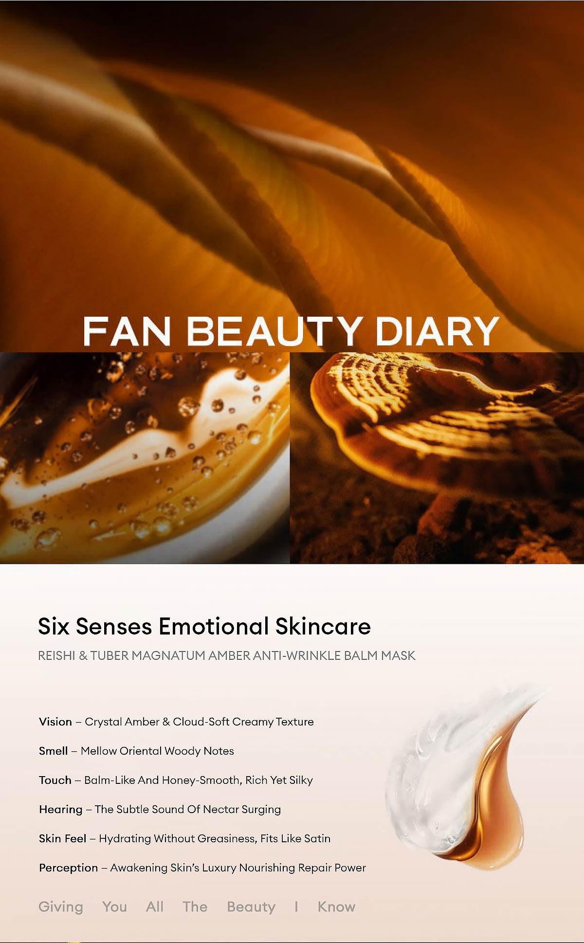 FAN BEAUTY DIARY REISHI & TUBER MAGNATUM AMBER ANTI-WRINKLE BALM FACE ...
