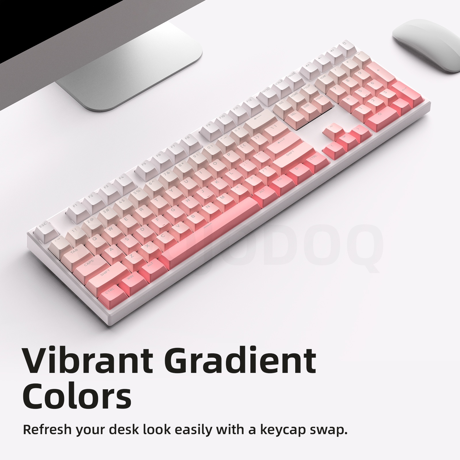 GOOJODOQ 133 key Mechanical Keyboard Keycaps Premium Gradient Design ...