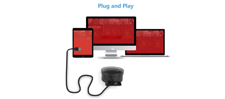 Small & Loud USB Speaker with Screw Hole for Raspberry Pi / Industrial ...