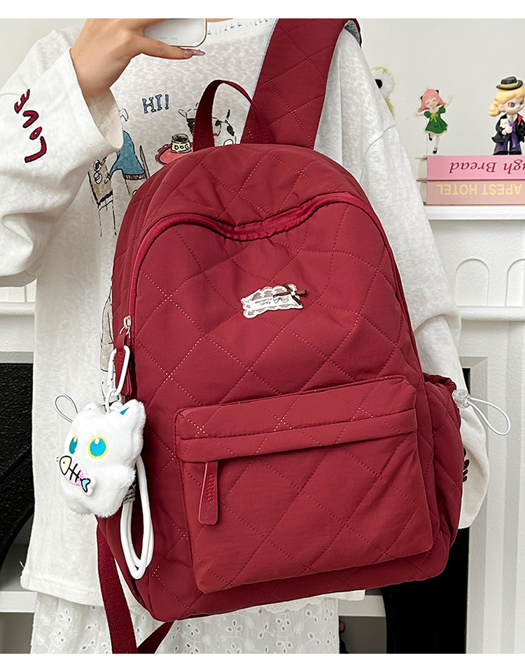 Student Backpack School Beg ransel pelajar sekolah putih berlian beg ...