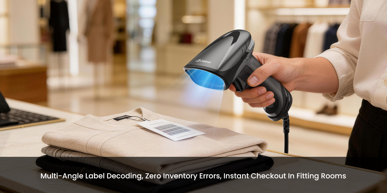 CLABEL 2D/1D USB Barcode Scanner for Store Quick Scan Plug and Play ...