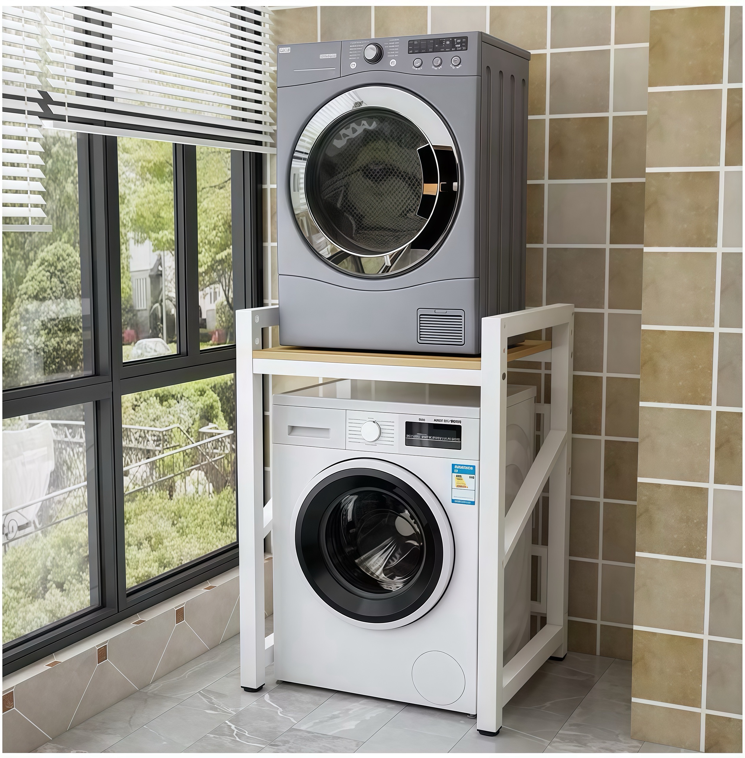 Washing Machine Rack Balcony Storage Rack Multi-Layer Storage Rack ...