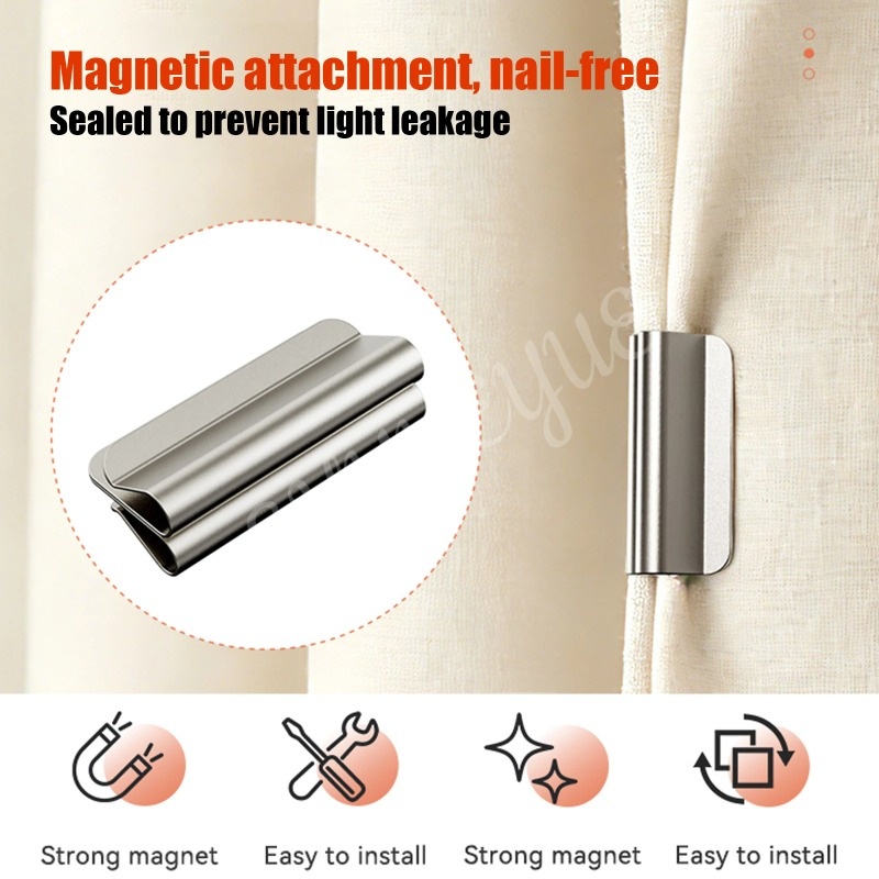 1 Pairs Strong Magnetic Curtain Clips for Prevent Light Leaking Keep ...