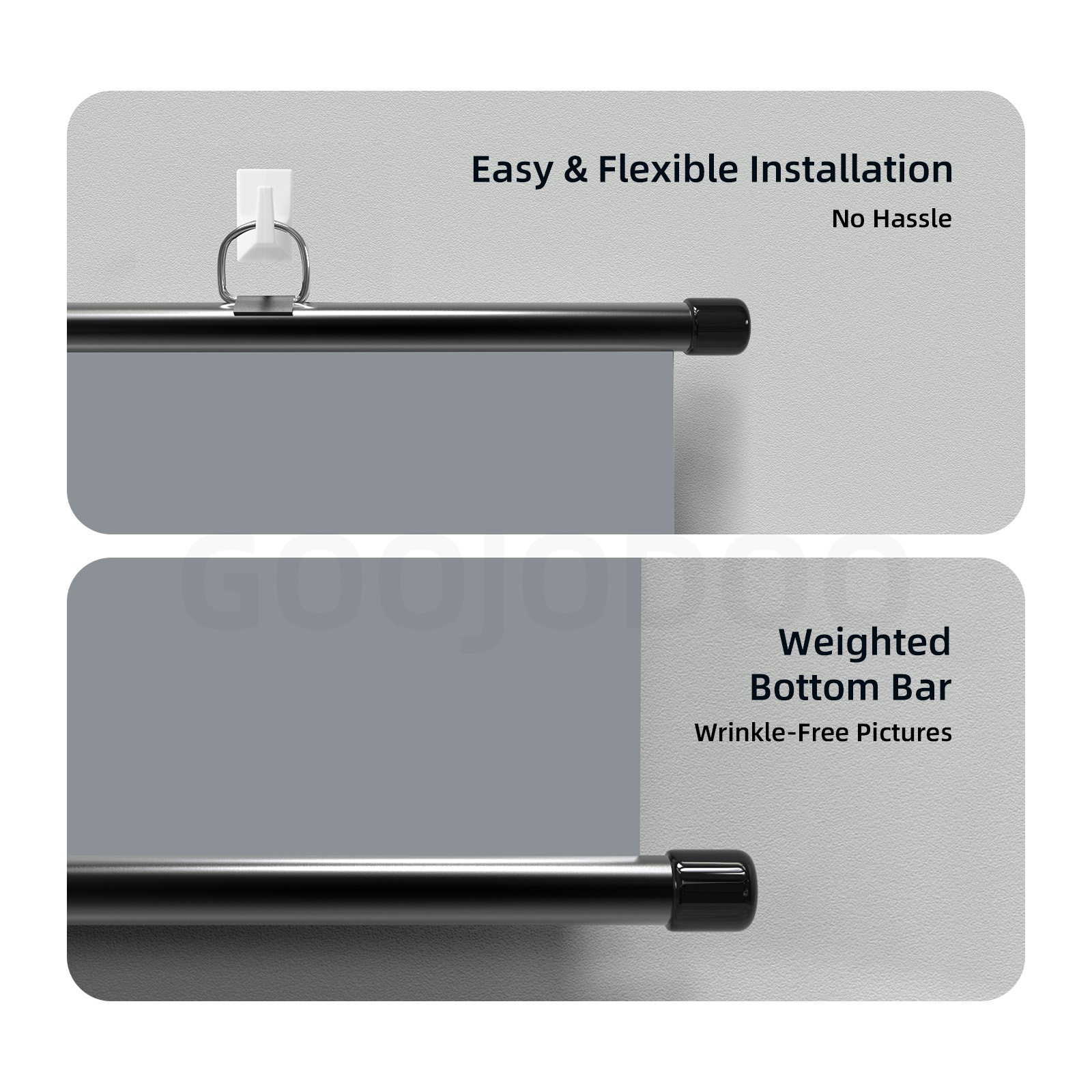 GOOJODOQ Anti-Light Projector Screen 4K Color Display Eye-Friendly ...