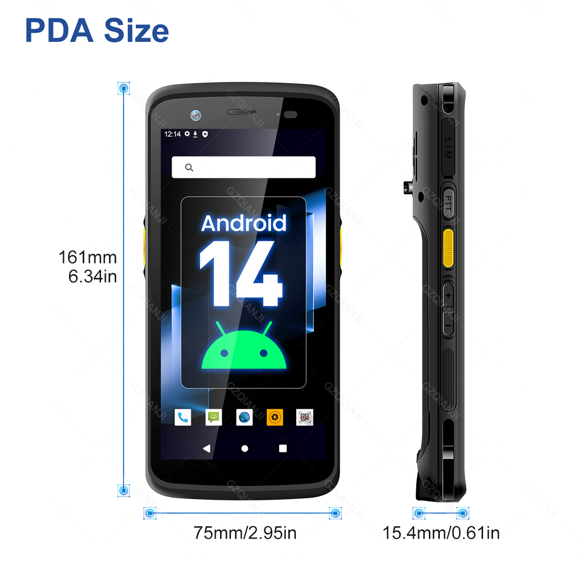 iData T1 Pro PDA Terminal Scanner 4+64GB Handheld PDA Trackand Manage ...