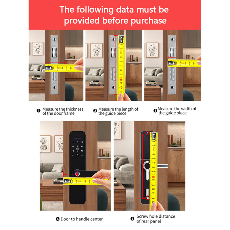 XSDTS 3D Face Smart Door Lock Tuya WIFI Security Camera Monitor ...