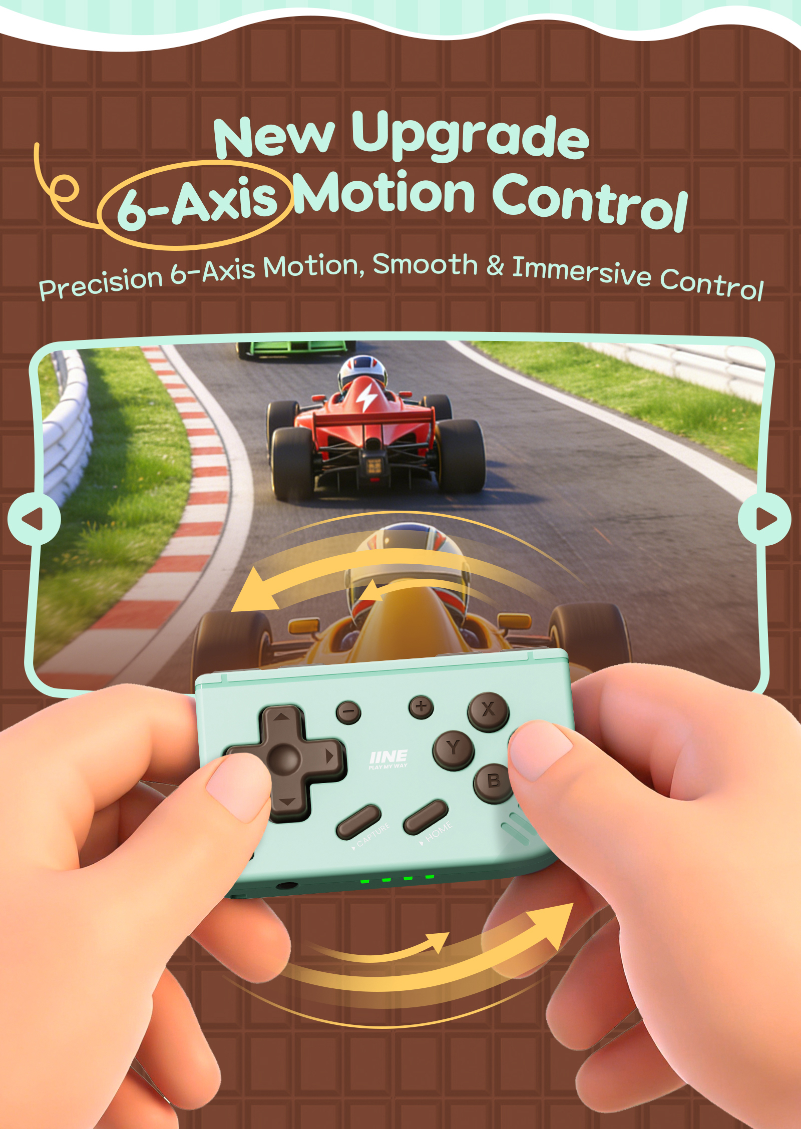 IINE Mini Ananke Gen2 Controller-Mint Chocolate Green/ Multi-Mode ...