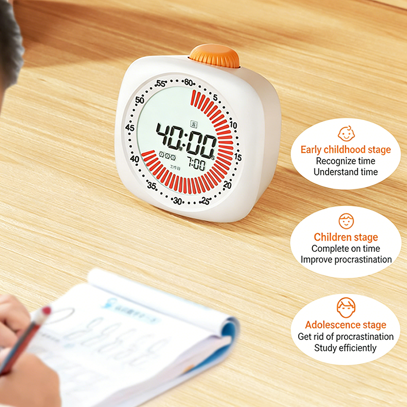 Gryno 4in1 Visual Timer Pomodoro Timer Clock With Alarm 60-Minute ...
