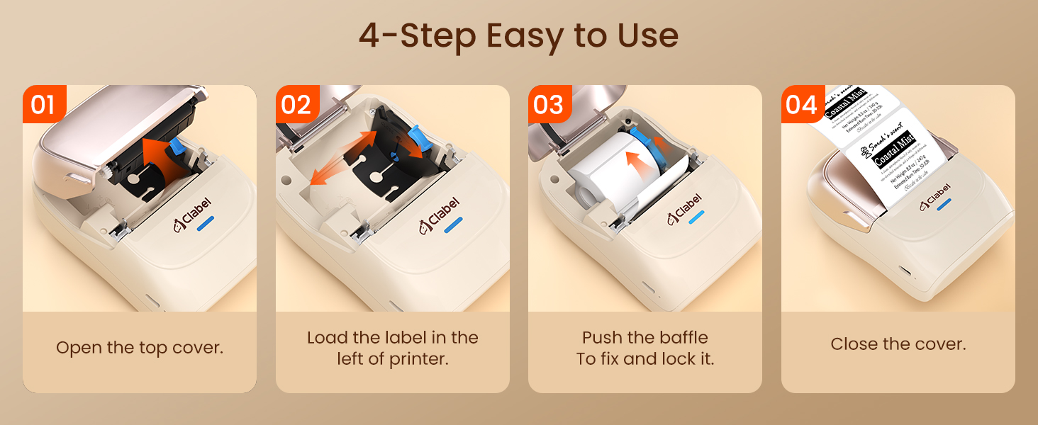 CLABEL 221B Wireless Thermal Label Printer Portable Sticker Maker Mini ...