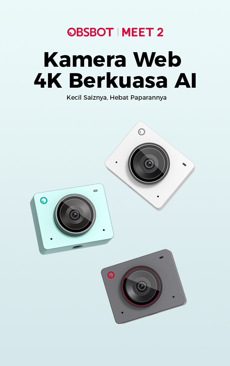 OBSBOT Meet 2 4K AI Webcam Auto Focus 60fps HDR PC Camera Dual Mic for ...
