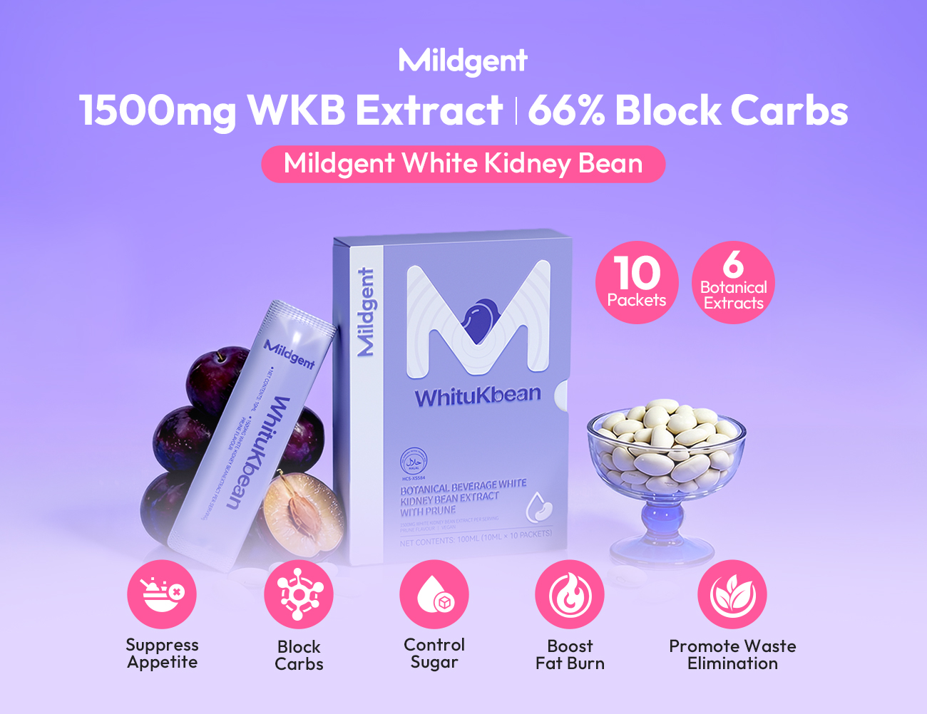 【11.11 SUPER SALE!】Mildgent White Kidney Bean Supplement 1500mg WKB ...