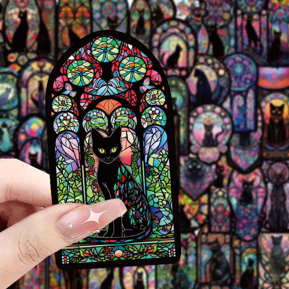 Gothic Dark Cat Series Graffiti Stickers 50Pcs Waterproof Sticker for ...