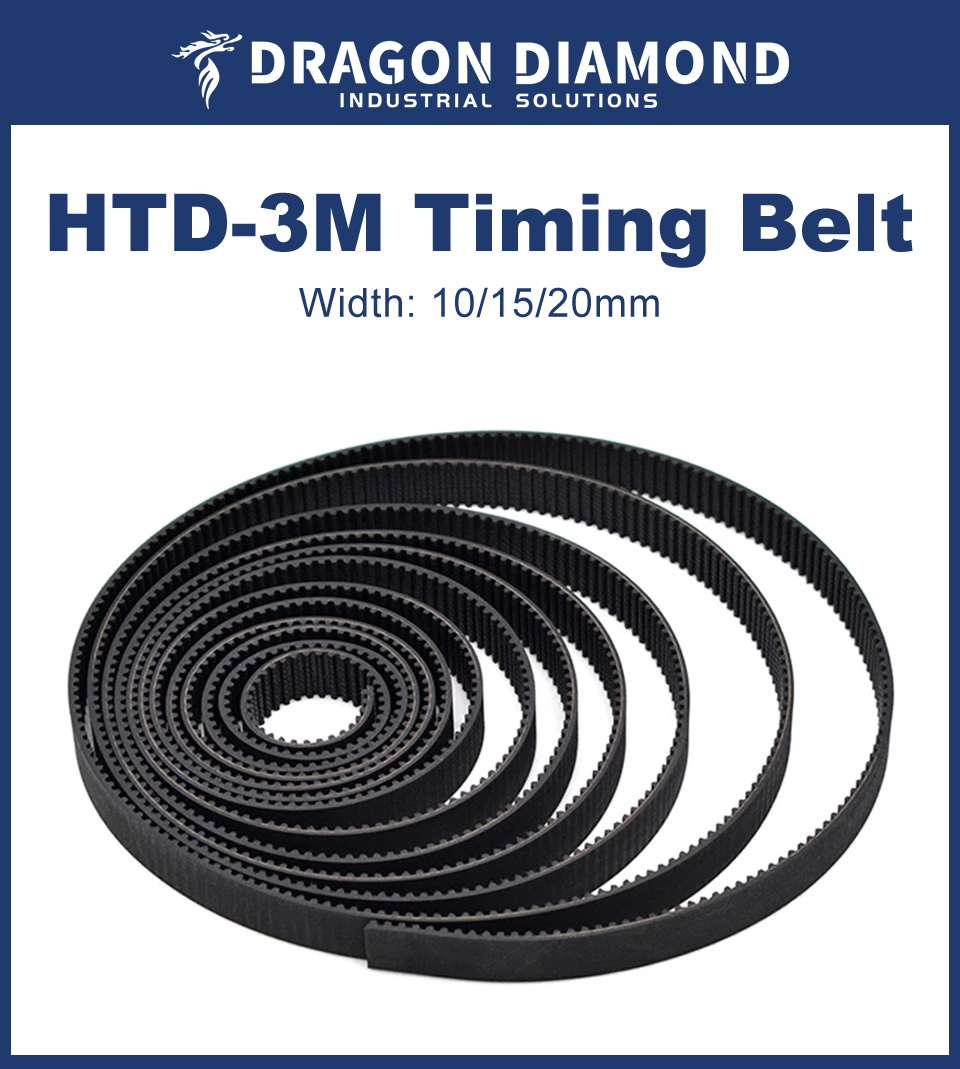5Meter HTD-3M PU Open Belt 3M 10mm - 30mmTiming Transmission Belt 3M ...
