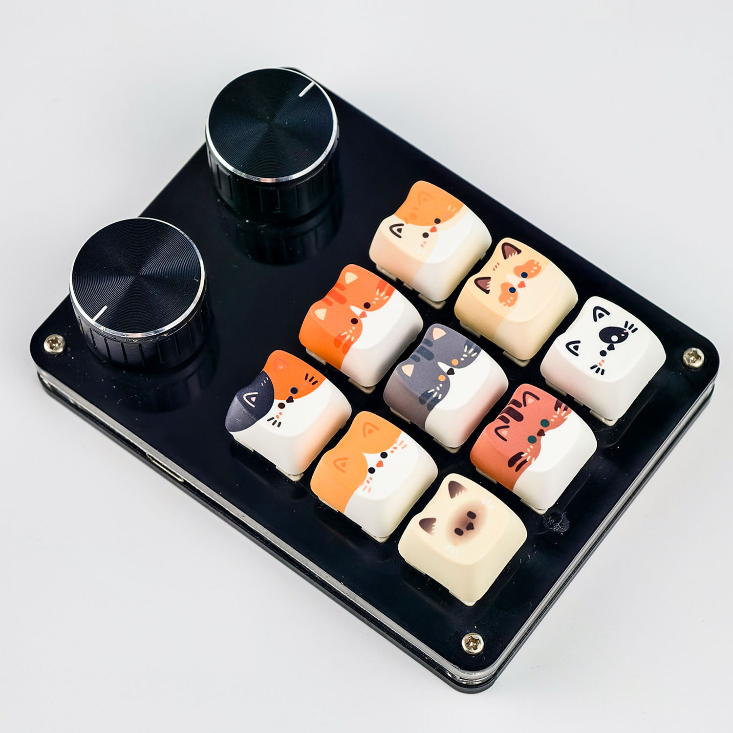 MAIMOOO Cat Family Keycaps MAO Profile Personalized Cute Kitten Keycaps ...