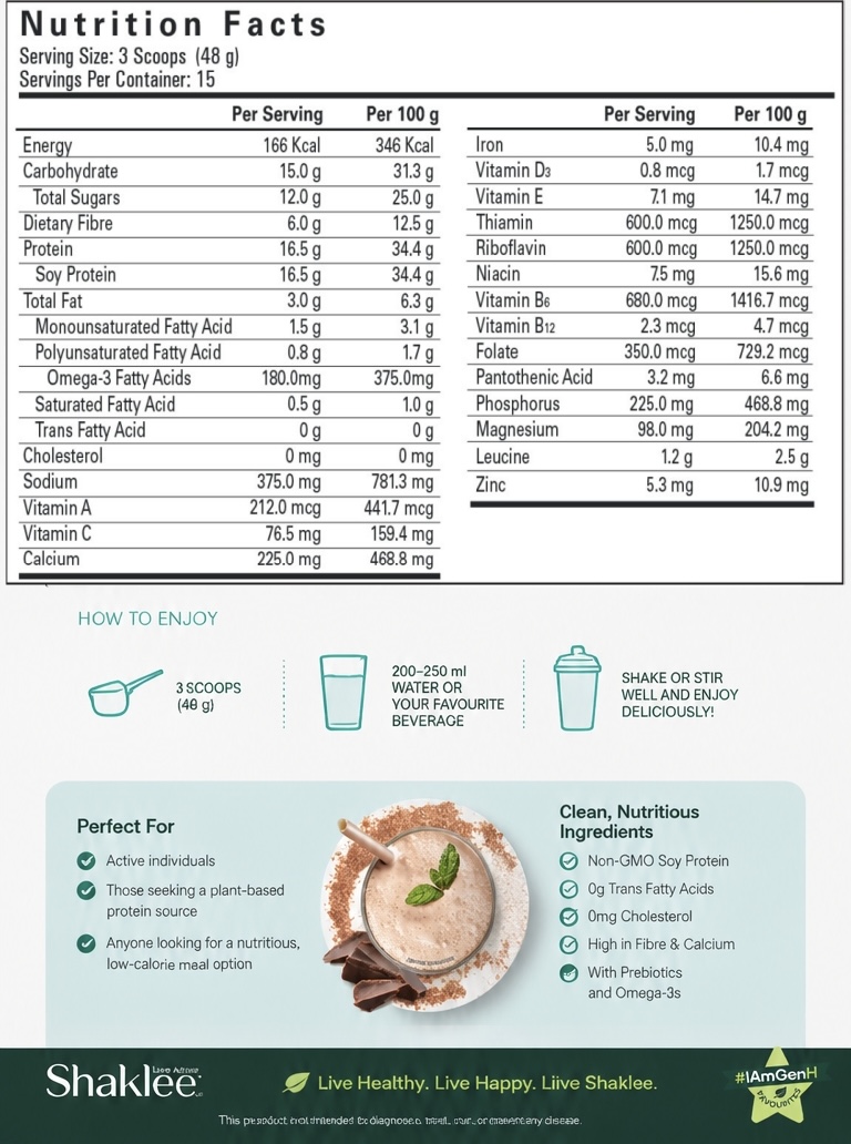 Shaklee Life Cinch Chocolate Shake 720g High Protein Meal Replacement ...