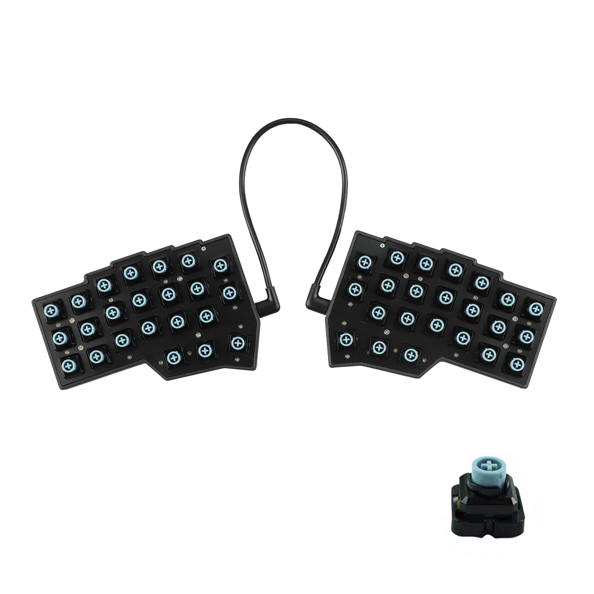 YMDK EC-Corne 35g 45g Topre Split Keyboard 46 Keys Ergonomic 40% Layout ...