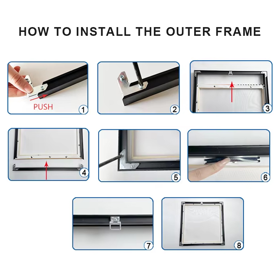 Canvas Floater Frame DIY Kit Metal Gold 50x70 60x90 Large Floating ...