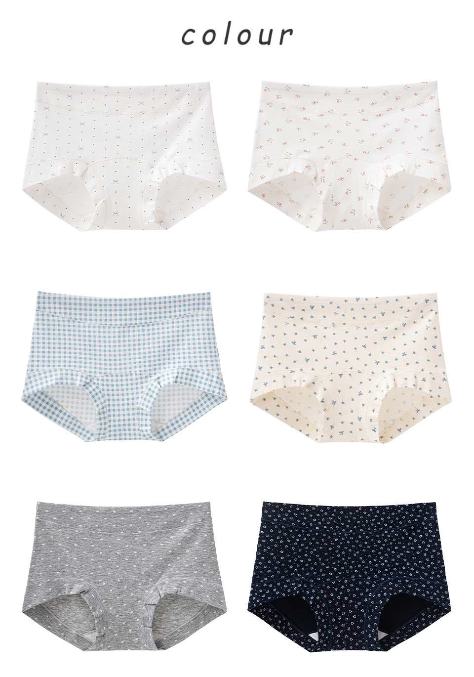 Seluar Dalam Boxer Wanita Kapas Bunga,Pinggang Tengah Desain, Selesa ...