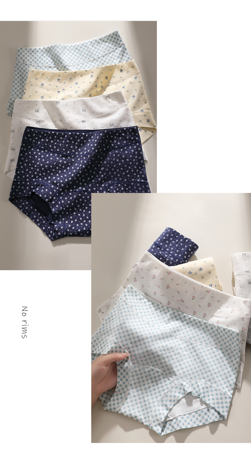 Seluar Dalam Boxer Wanita Kapas Bunga,Pinggang Tengah Desain, Selesa ...