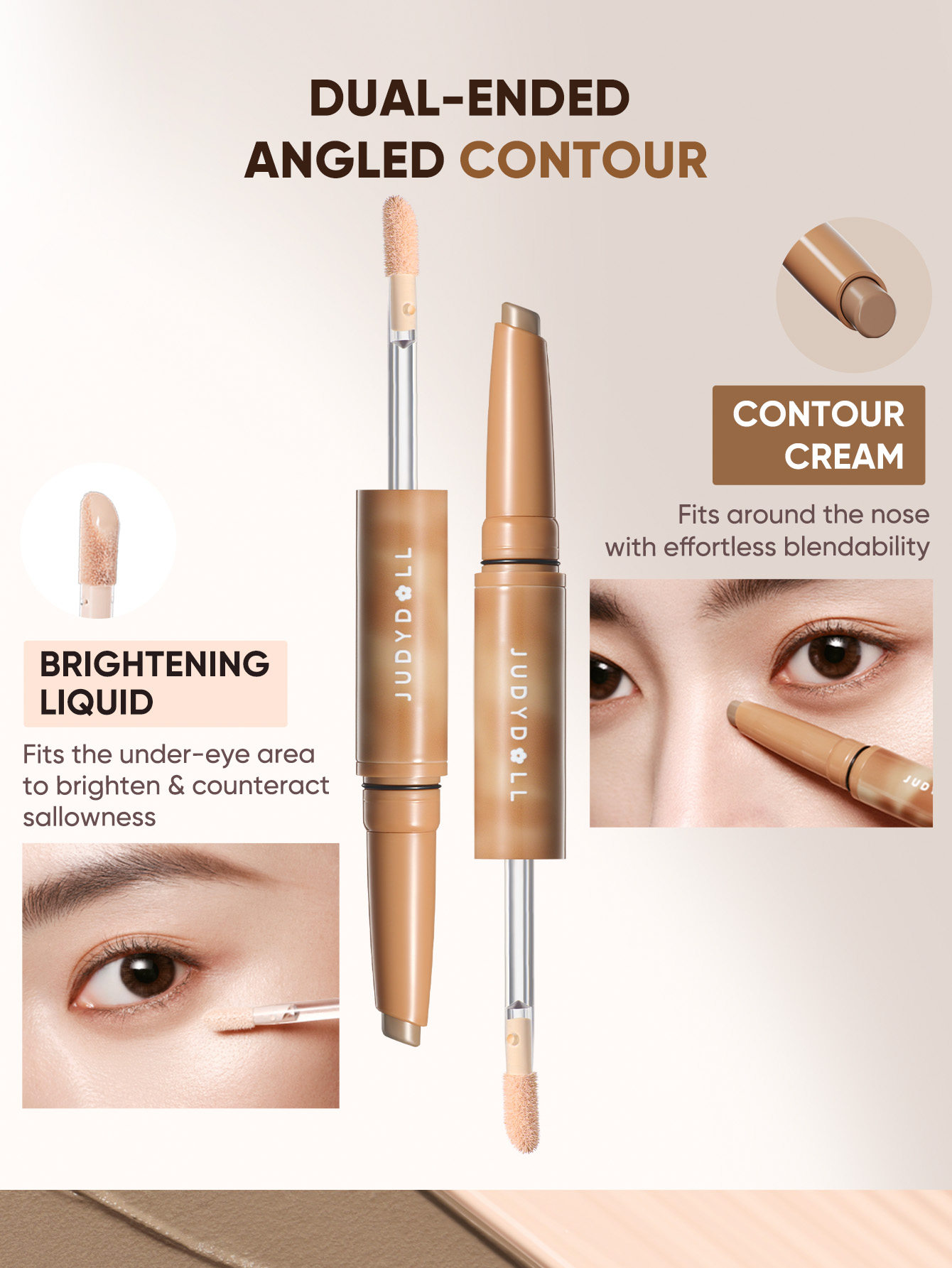 【EXCLUSIVE】Judydoll 橘朵 Dual-End Contour & Highlight Stick | Cream ...