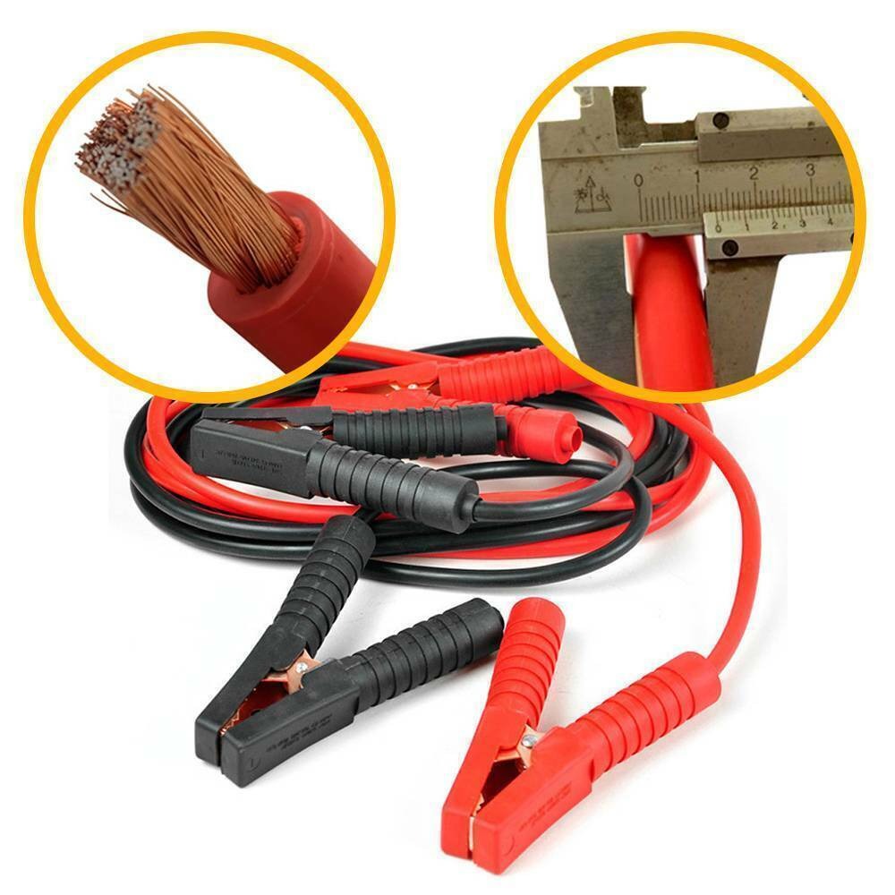 4M Heavy Duty Jumper Cable 2500A Anti-Freeze Thick Battery Booster ...