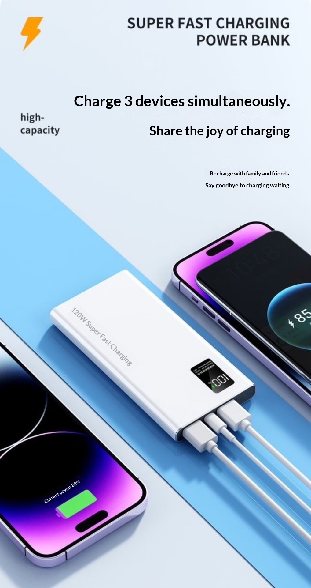 ️Clearance Special Offer Processing🔥120W Fast charging Powerbank CCC ...