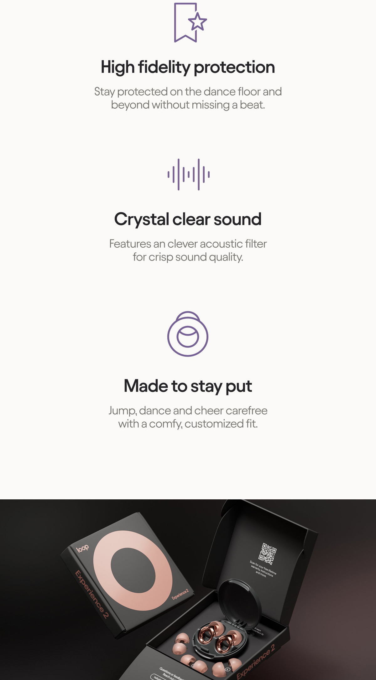 Loop Experience 2- Noise Reducing Earplugs (-17dB) for Focus, Parents ...