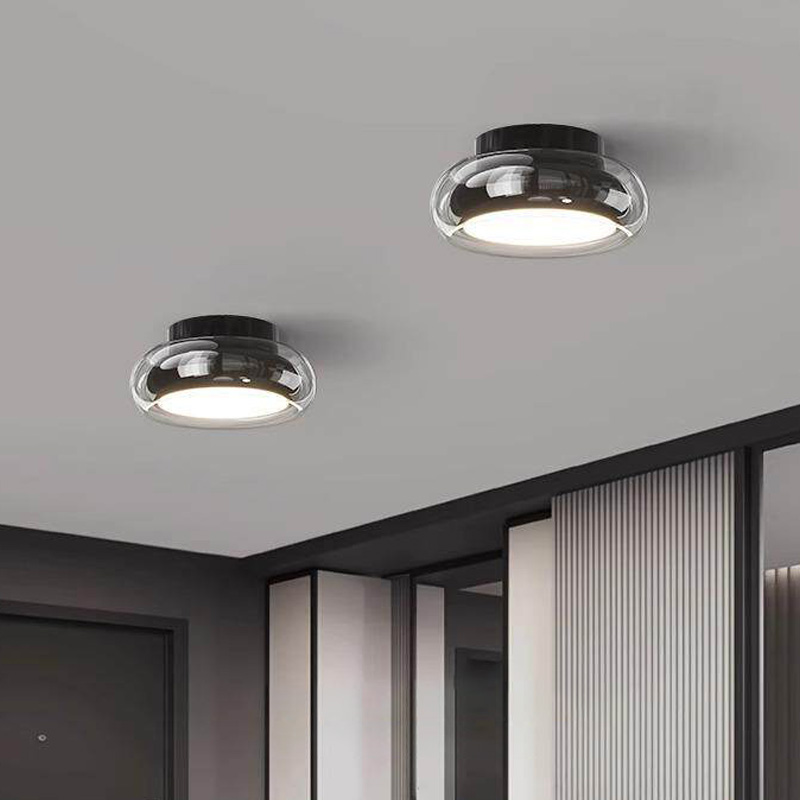 Lampu Siling Mid‑century Bauhaus Style Glass Ceiling Light, Semi Flush ...