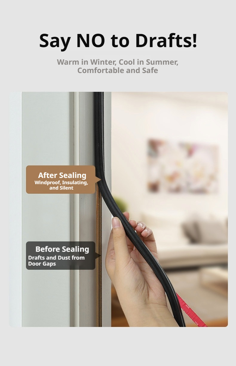 6/12/18M Rubber Door Seal Strip Waterproof Soundproof Dustproof Weather ...