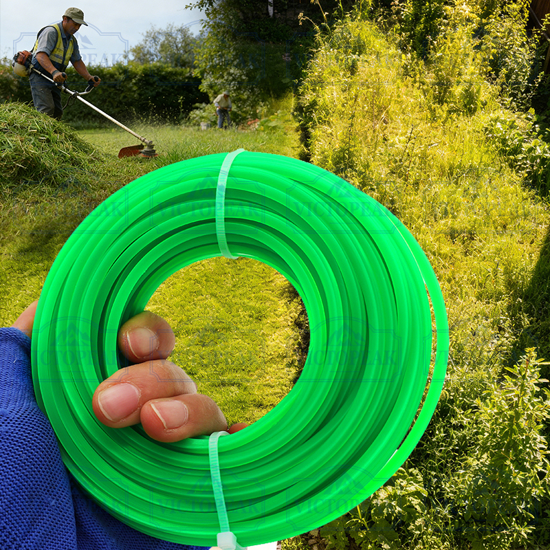 VICTOPEAK 3.0mm Square Green Grass Trimmer Line 15m Nylon Weed Cutting ...
