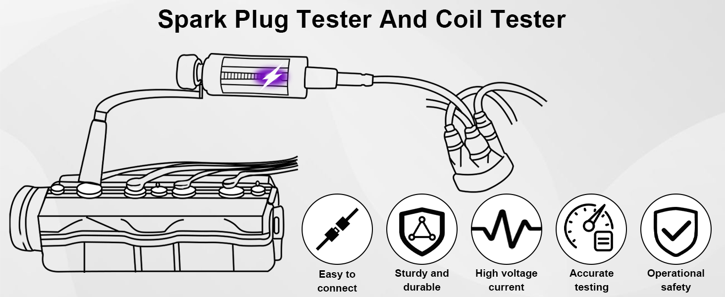 Spark Plug Tester Tool Adjustable Ignition Coil Pack Tester Autos ...