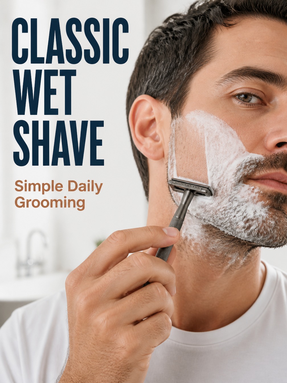 Classic Metal Safety Razor Manual Shaver with Blades 5 Colours Reusable ...