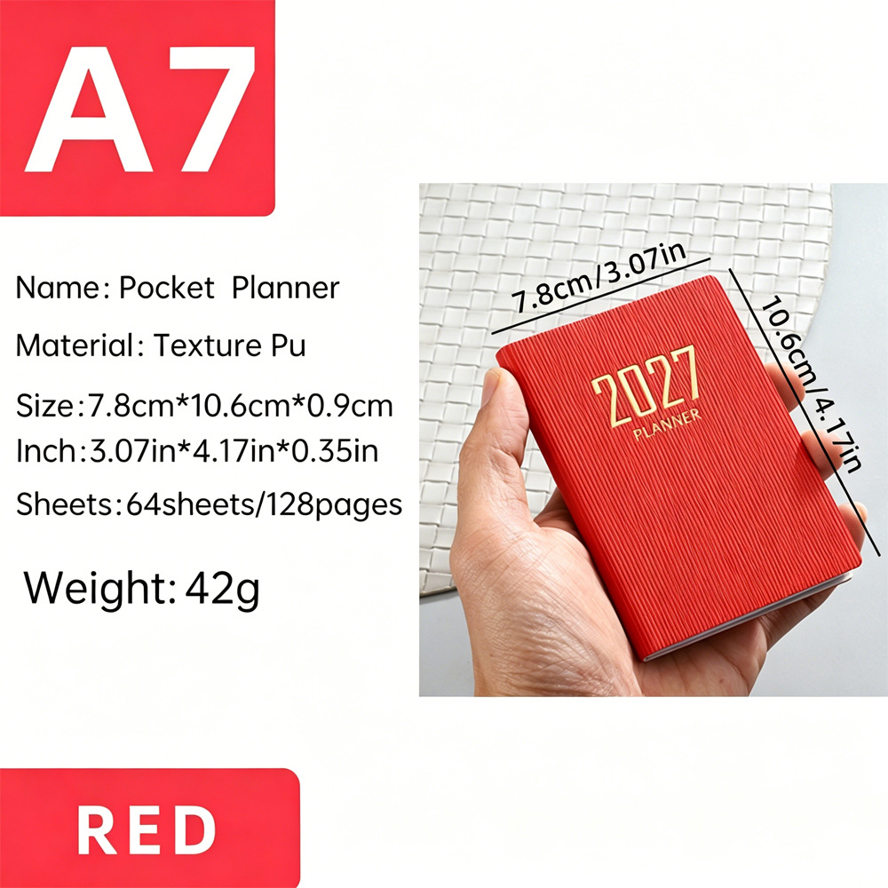 Ossayi 2027 Daily Weekly Planners A7 Schedule Notebooks Portable 365 ...