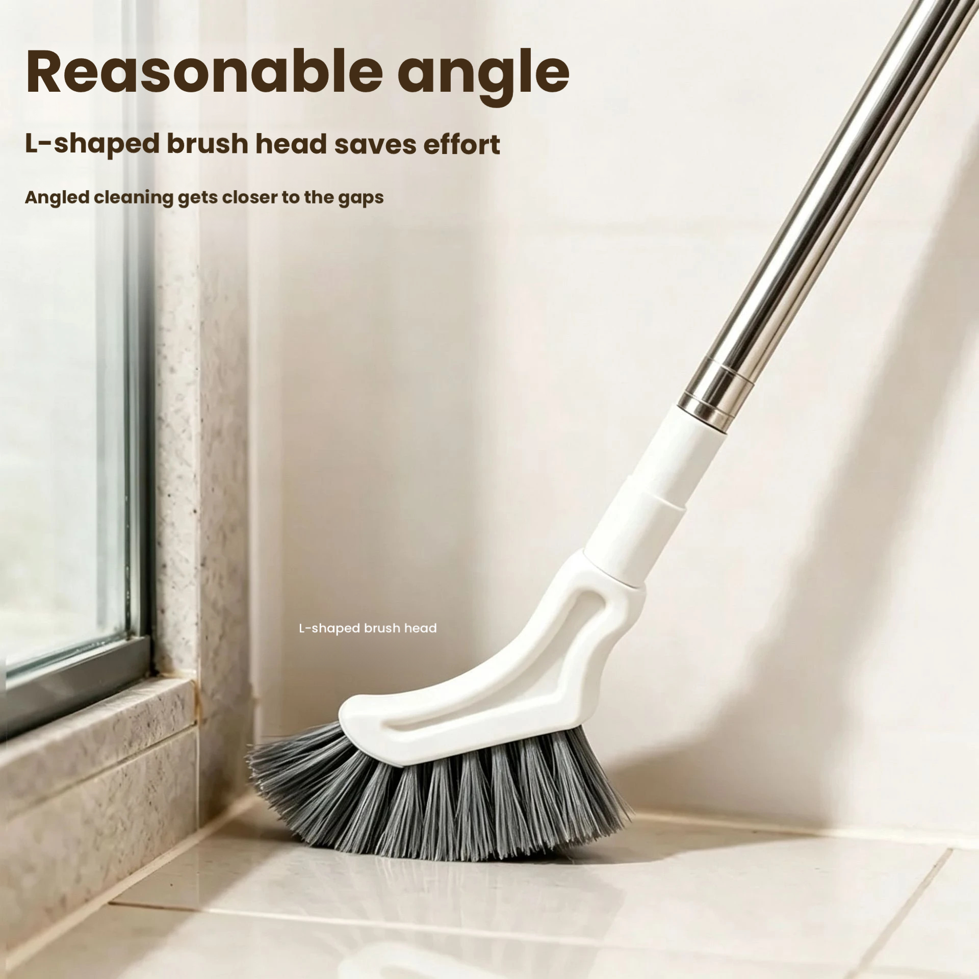 Gap Cleaning Brush Telescopic Long Handle, Slim Narrow Bathroom Floor ...