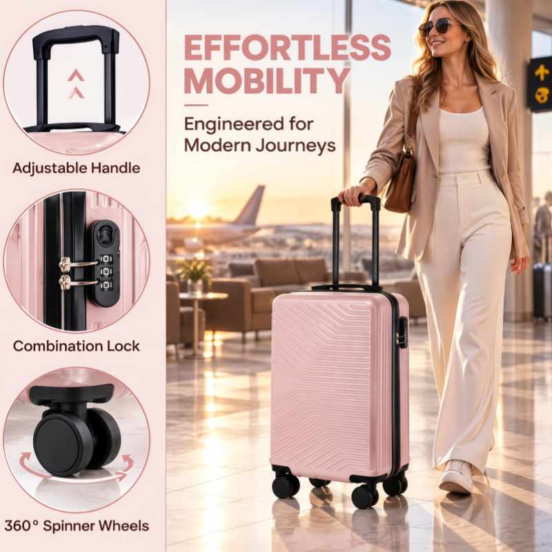 TRAVELCUL Durable Luggage Travel Bag 20/24/28 inch Travel Flight ...